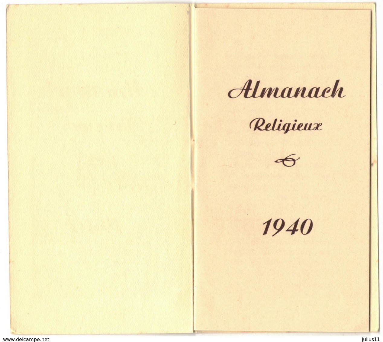 ALMANACH RELIGIEUX CALENDRIER ANNEE 1940 PRO NOBIS JOSEPH COEUR IMAGE PIEUSE RELIGIEUSE HOLY CARD SANTINI HEILIG PRENTJE - Petit Format : 1901-20