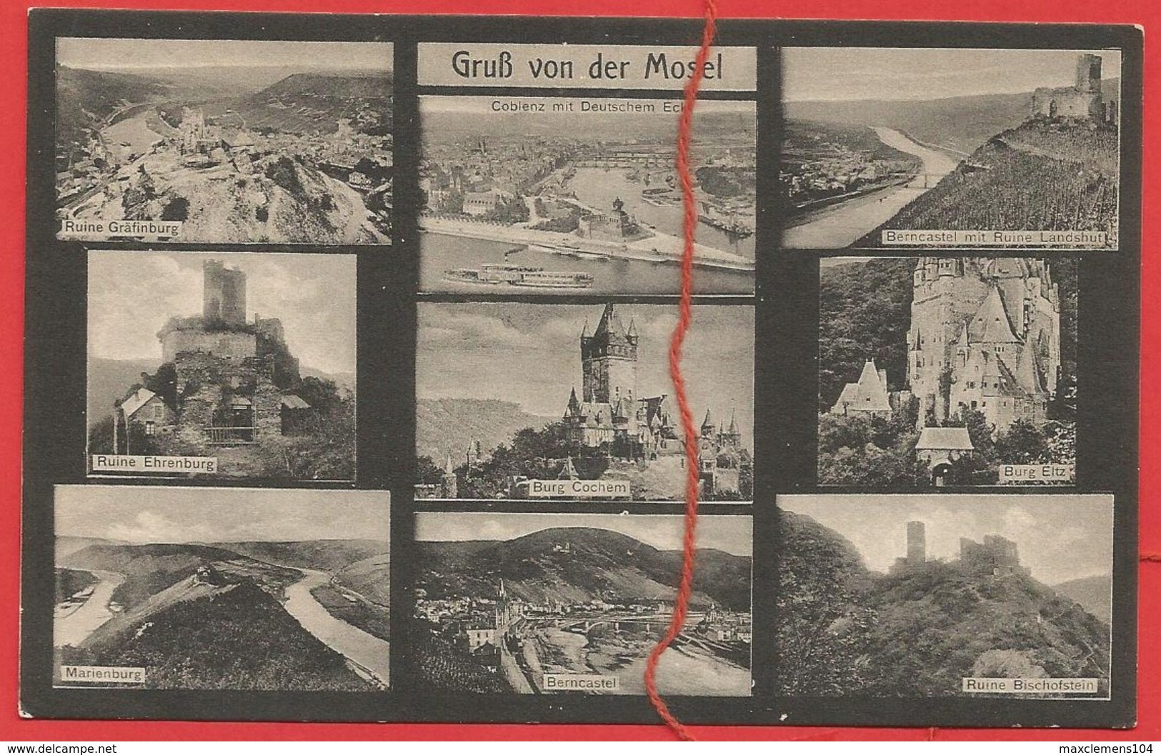 Mosel, Gräfinburg, Bischofstein, Ehrenburg, Eltz, Marienburg, Cochem, Bernkastel, Koblenz, Ruine Landshut - Altri & Non Classificati