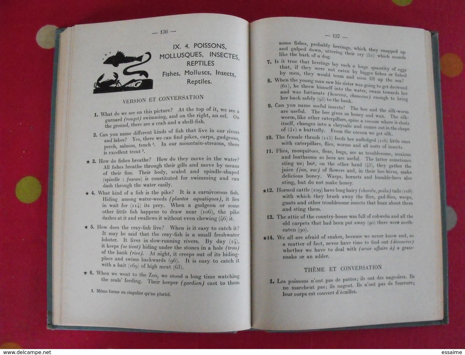 6 livres en anglais. dictionnaire ancien, pédagogie, tourisme (angleterre, USA).