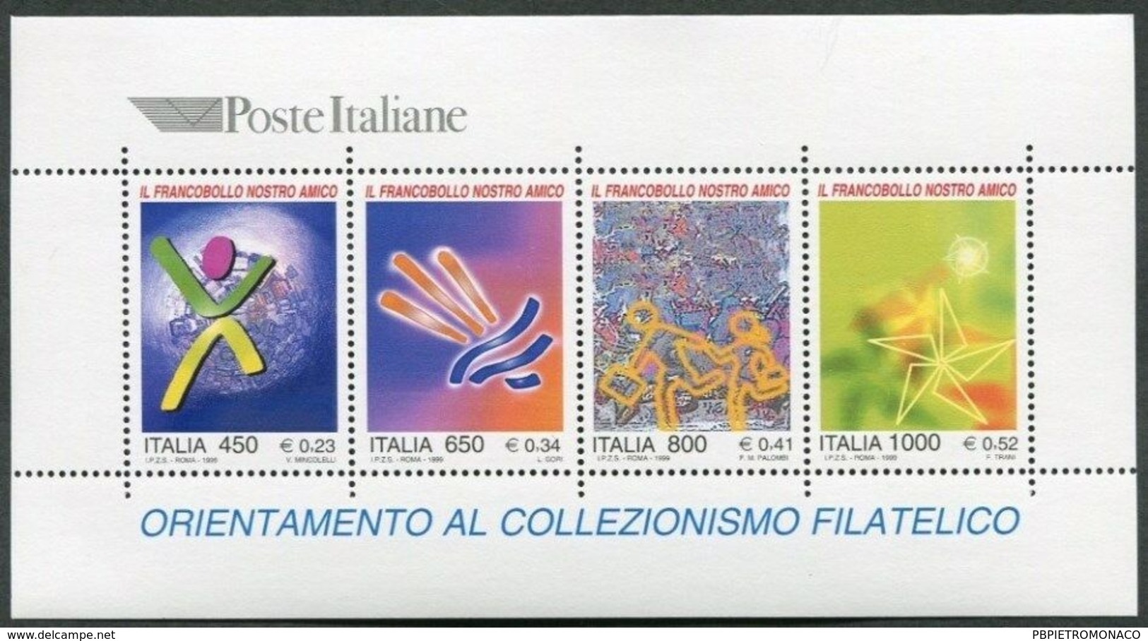 Italia Repubblica 1999 Bf 22 Orientamento Al Collezionismo Filatelico - Blocchi & Foglietti