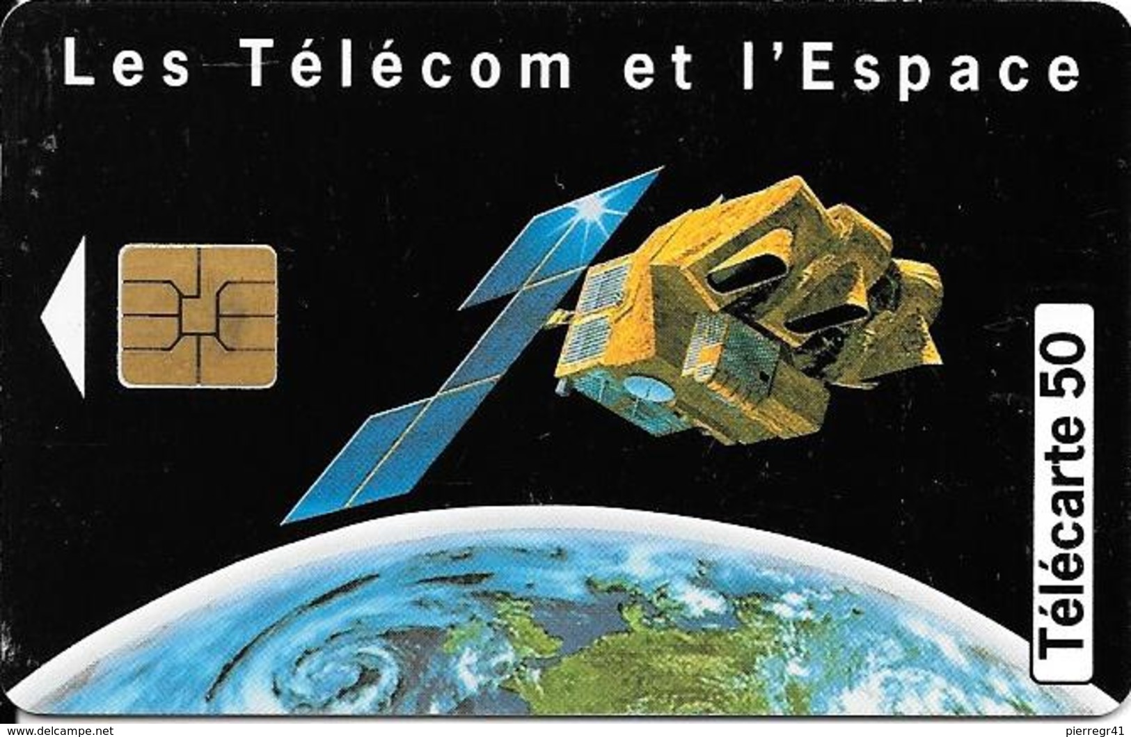 CARTE-PUBLIC-F 793.V2-50U-SO3-JD-10/97-PLEUMEUR-XV- Les TELECOM-et L ESPACE-V°-Point Bleu-UTILISE-TBE - 1997