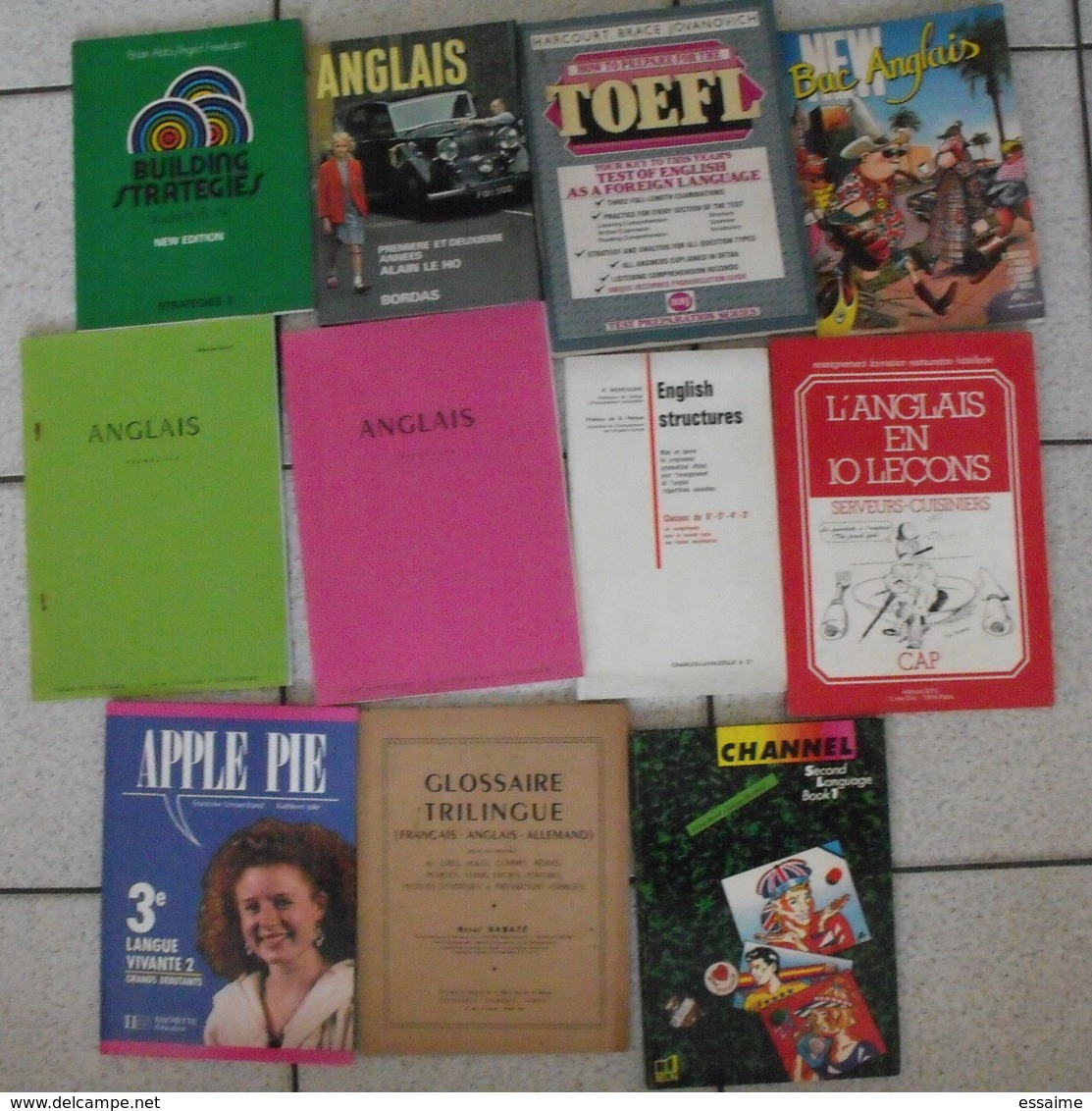 Lot De 11 Livres En Anglais. Pédagogie Toefl Bac Grammaire Glossaire Vocabulaire Méthode Structure. - Éducation/ Enseignement