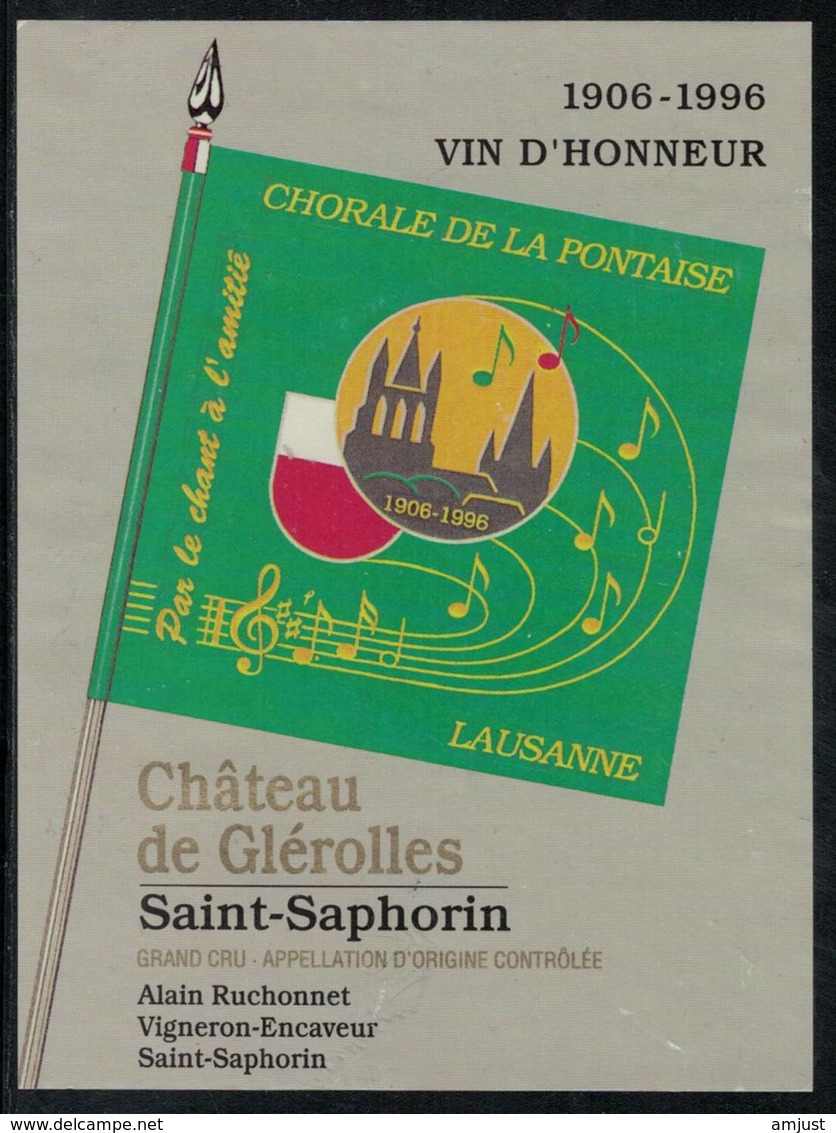 Etiquette De Vin // Saint-Saphorin, Chorale De La Pontaise Lausanne - Musica