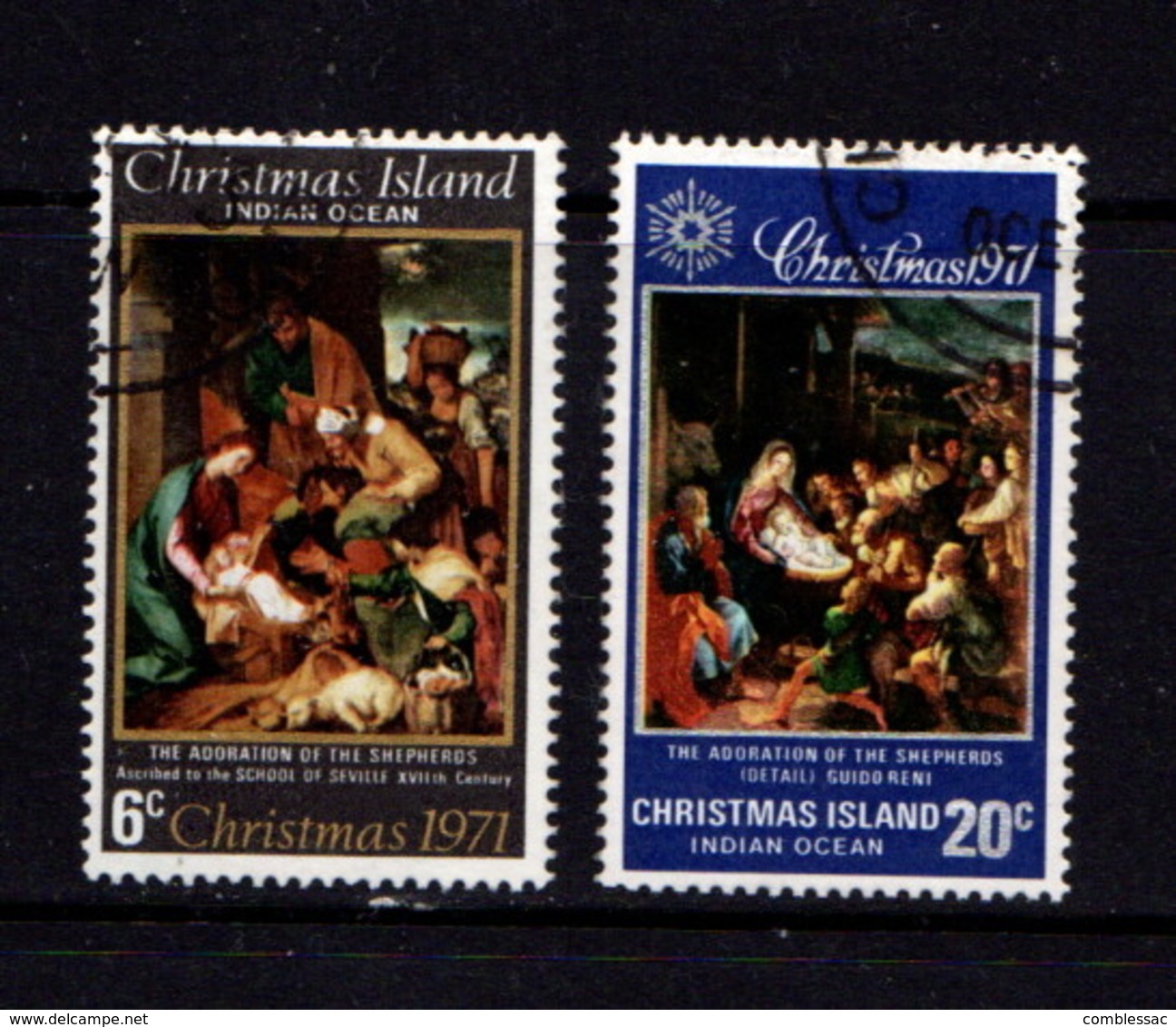 CHRISTMAS  ISLAND   1971    Christmas    Set  Of  2       USED - Christmas Island