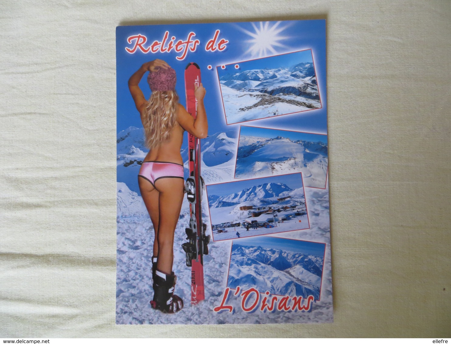 CPM Humour Pin Up Avec Ski Fesses Rebondies - Ski Les Reliefs De L' Oisans - Pin-Ups