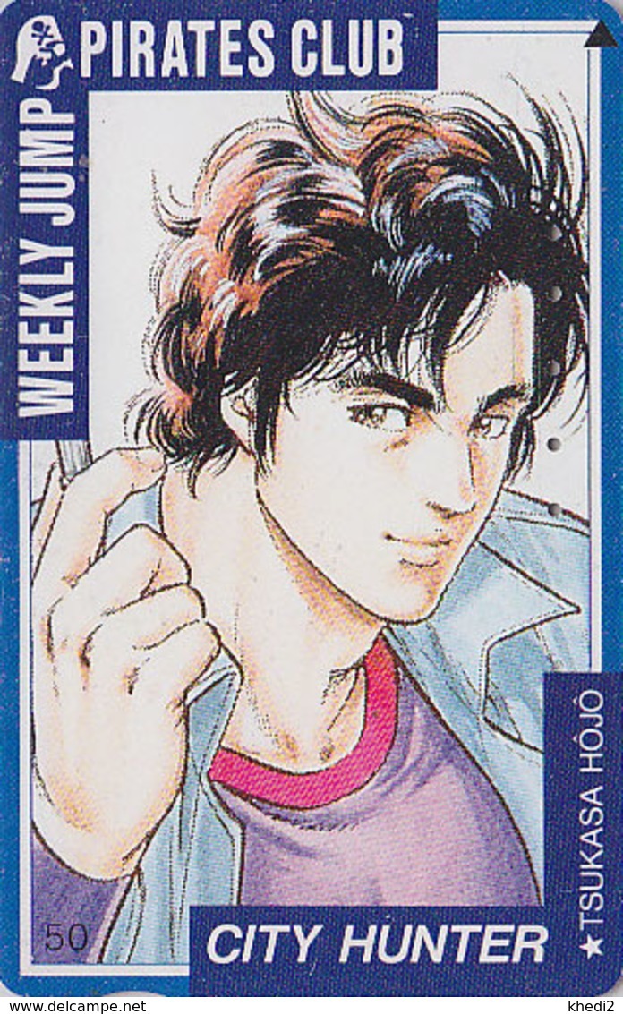 TC Japon / 110-011 - MANGA - WEEKLY JUMP PIRATES CLUB - CITY HUNTER By TSUKASA HOJO - ANIME Japan Phonecard - 11476 - BD