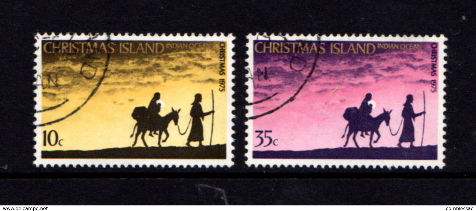CHRISTMAS  ISLAND   1975    Christmas    Set  Of  2    USED - Christmas Island