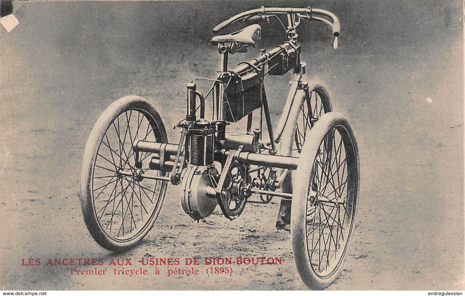 CPA Les Ancêtres Aux Usines De DION-BOUTON - Premier Tricycle à Pétrole (1895) - Motorbikes