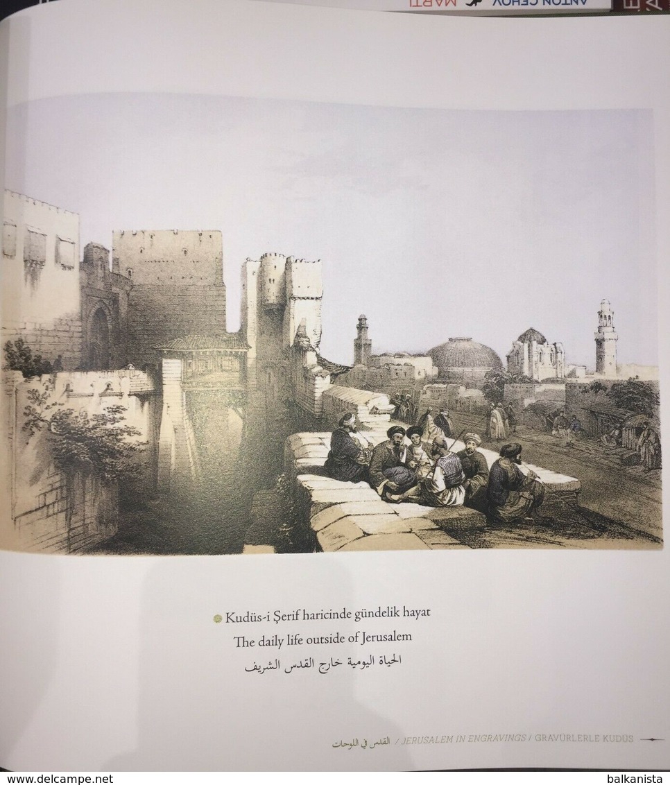 Jerusalem In Engravings - Ottoman Palestine Israel  English & Turkish & Arabic Illustrated