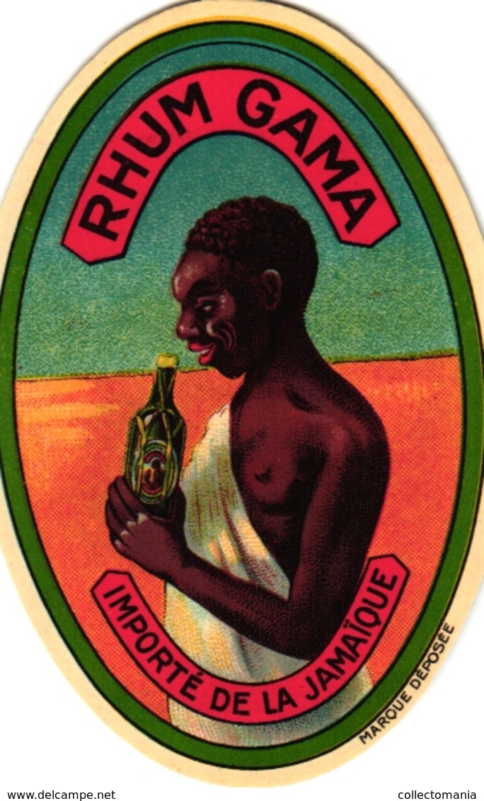 5 Etquettes RHUM Gama Jamaïque - Rum