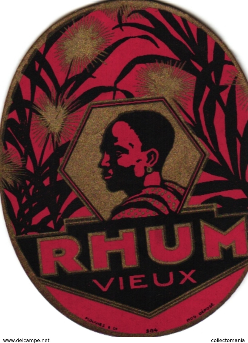 5 Etquettes RHUM Gama Jamaïque - Rum