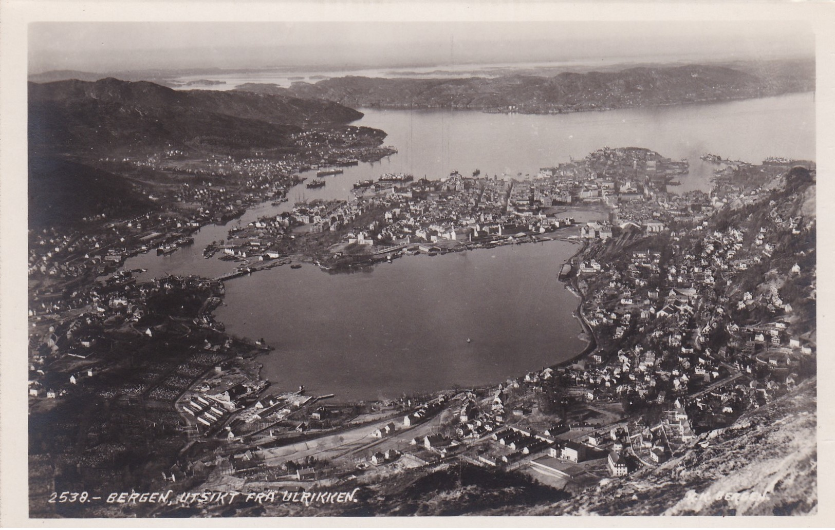 RP: BERGEN, Utsikt Fra Ulrikken, Norway / NORGE, 1910-30s - Norvège