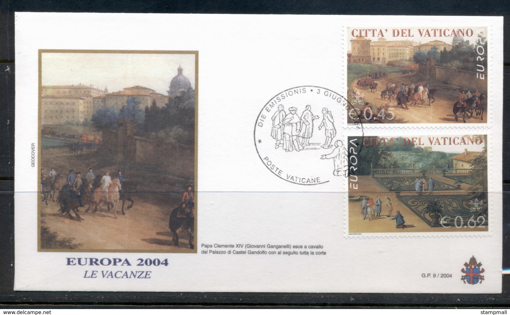 Vatican 2004 Europa Paintings FDC - FDC