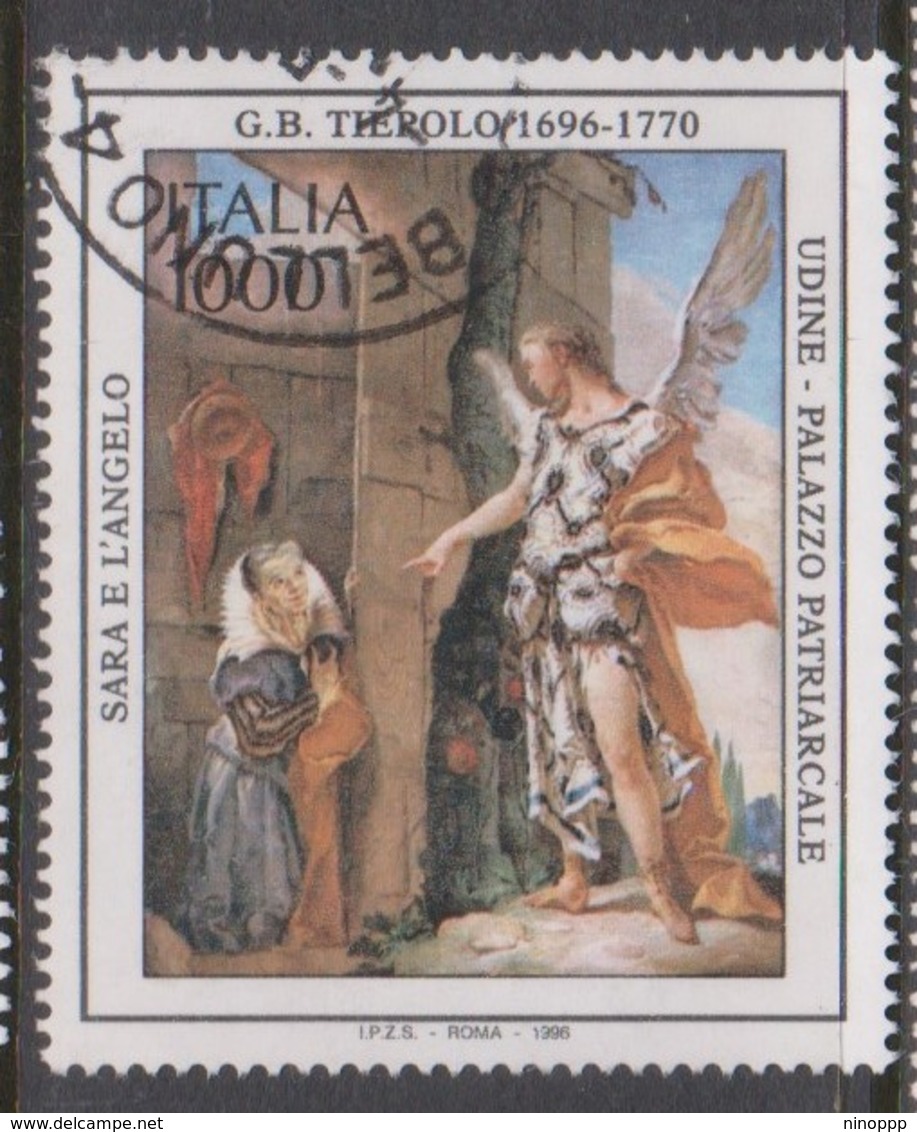 Italy Republic S 2201 1996 Art And Culture  22nd Issue Sarah And The Angel By Tiepolo,used - 1991-00: Used