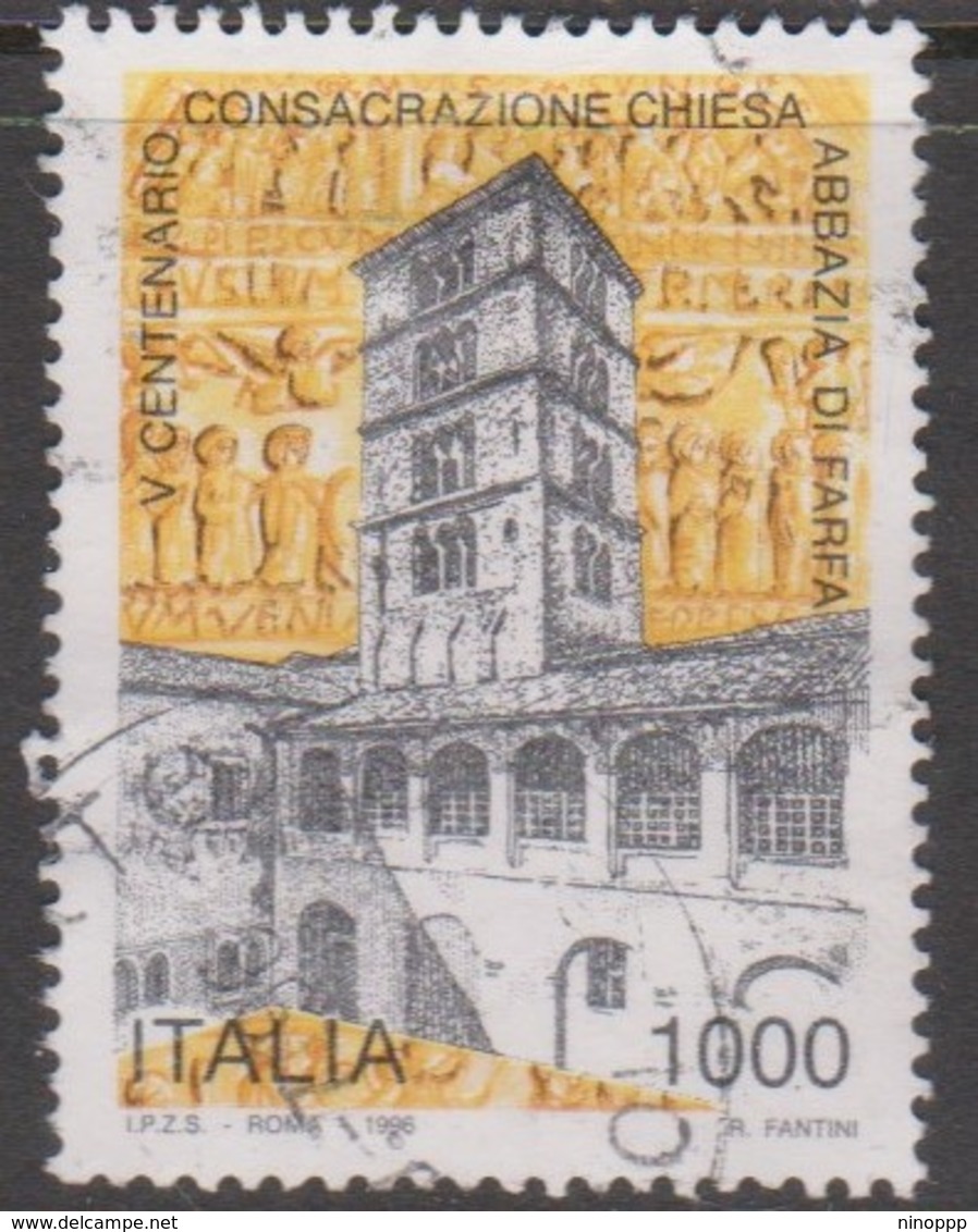 Italy Republic S 2215 1996 Farfa Abbey 500th Anniversary ,used - 1991-00: Used