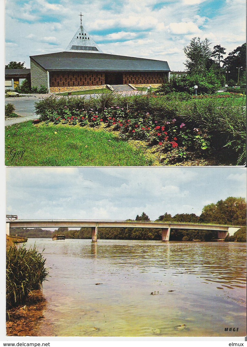 PONTHIERRY. 2 CP L'Eglise Sainte Marie - Le Pont De Sainte Assise - Other & Unclassified