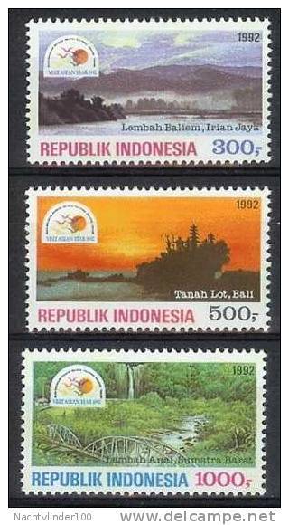 Mgm1489 TOERISME VISIT ASIAN YEAR 1992 TOURISM LEMBAH BALIEM, TANAH LOT, LEMBAH ANAL INDONESIA 1992 PF/MNH - Andere & Zonder Classificatie