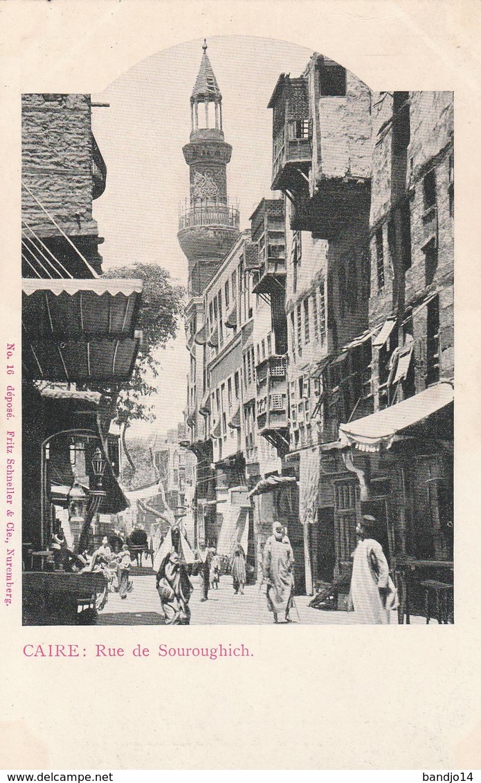 Egypte - Caire  Rue De Souroughich- édition  Fritz Schneller  N°16 - Scan Recto-verso - Autres & Non Classés