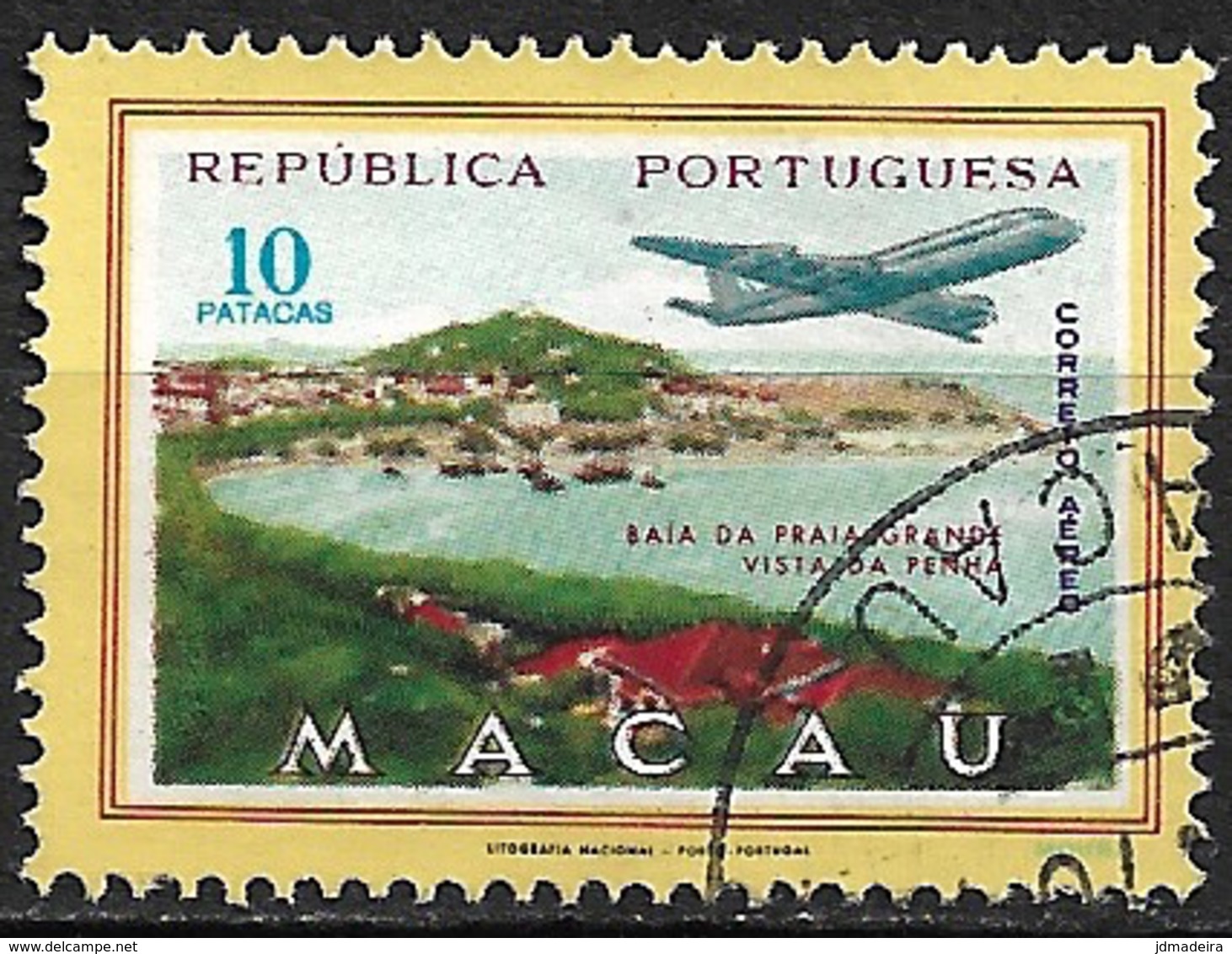 Macau Macao – 1960 Airmail 10 Patacas - Used Stamps