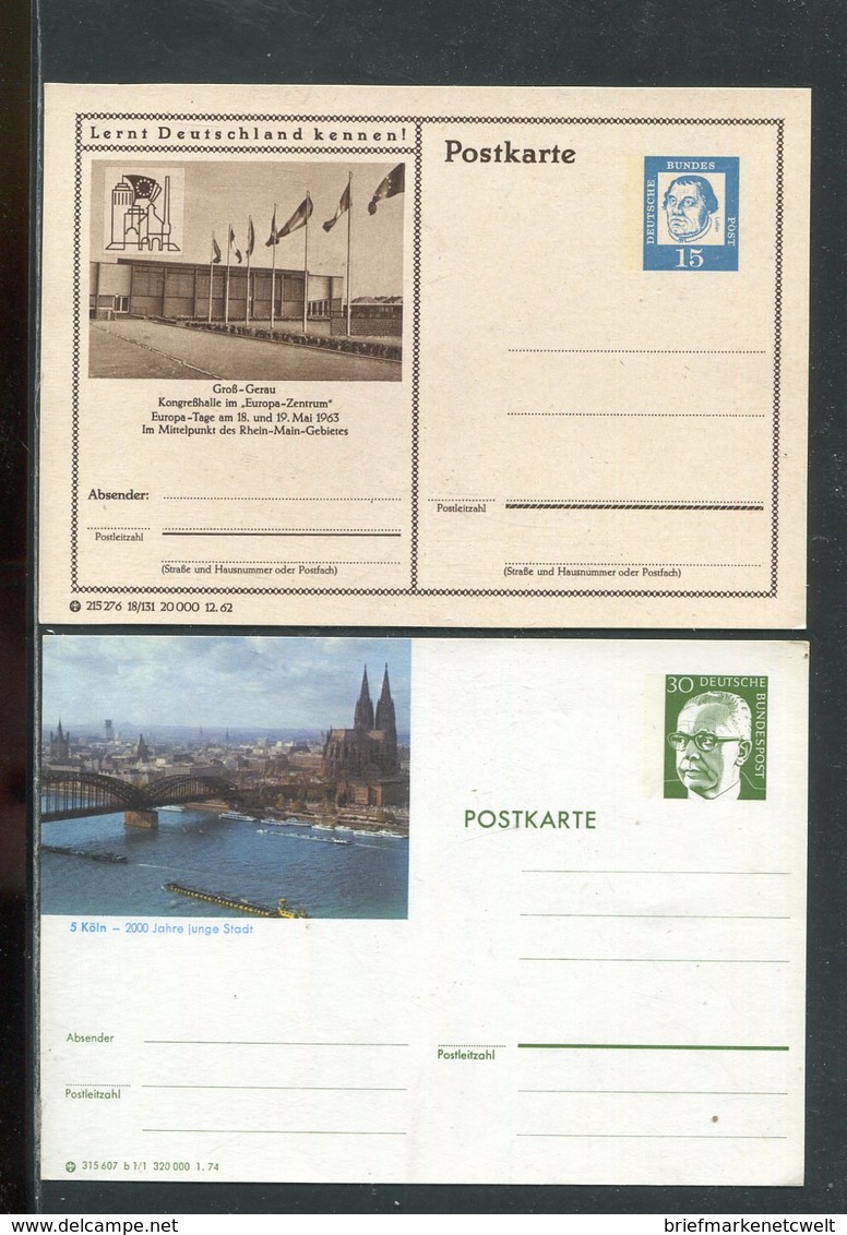 Bundesrepublik Deutschland / Lot Mit 12 Bildpostkarten ** (20316-40) - Lots & Kiloware (max. 999 Stück)