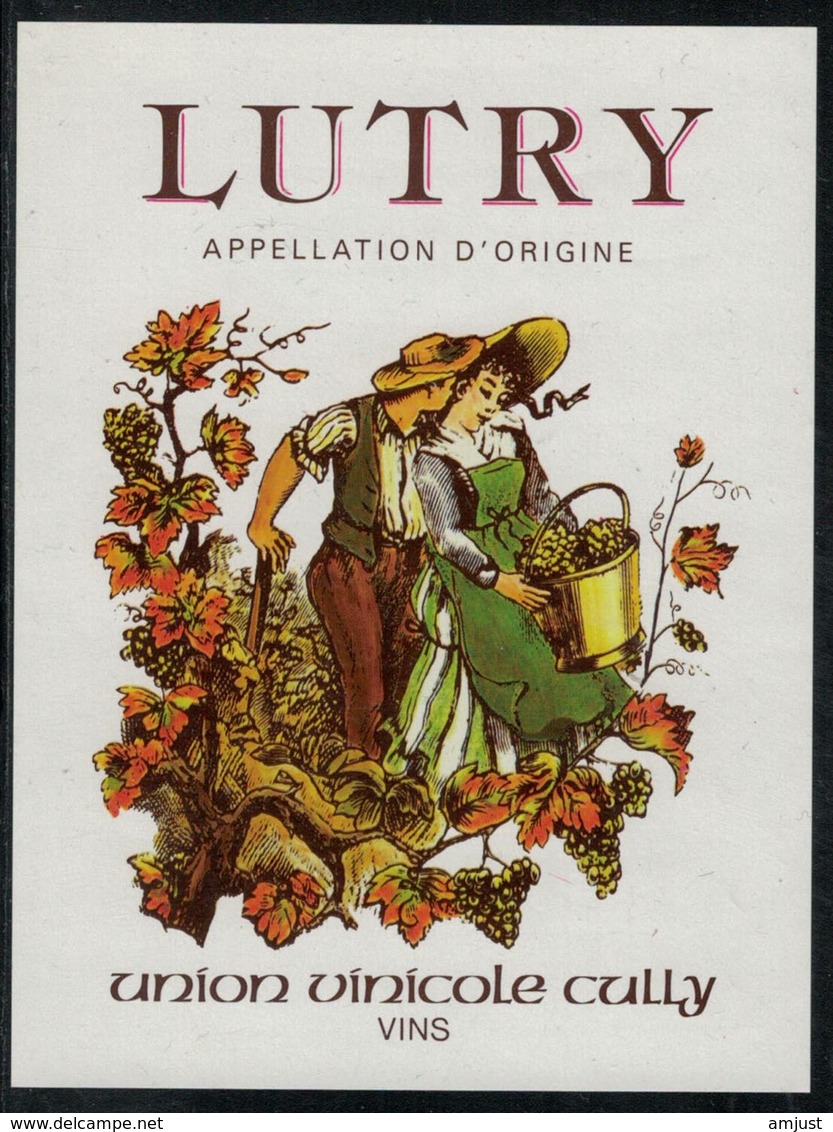 Etiquette De Vin // Lutry, , Union Viticole De Cully - Traditionele Klederdracht