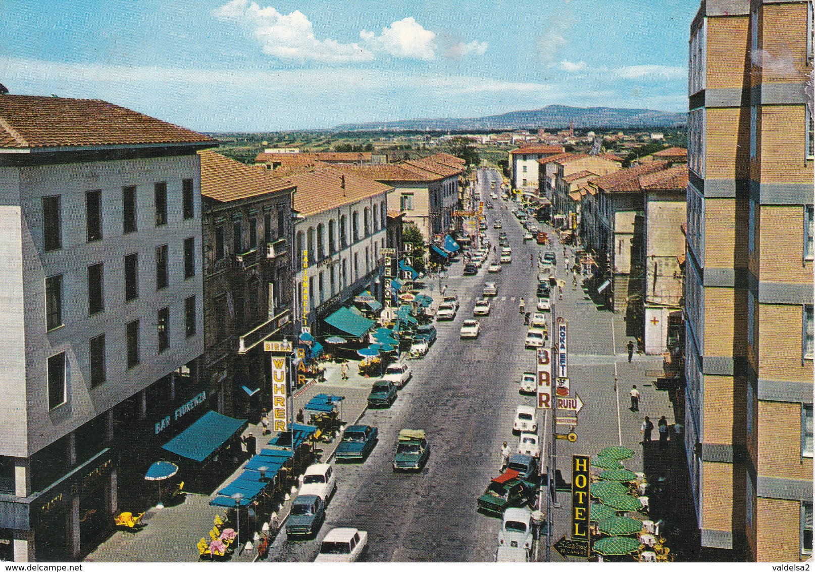 CECINA - LIVORNO - INSEGNA PUBBLICITARIA BIRRA WUHRER - PERONI - MOKA EFTI - AUTO - 1971 - Livorno
