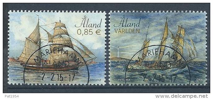 Aland 2015 N° 402/403 Oblitérés  Bateaux Voiliers - Ålandinseln