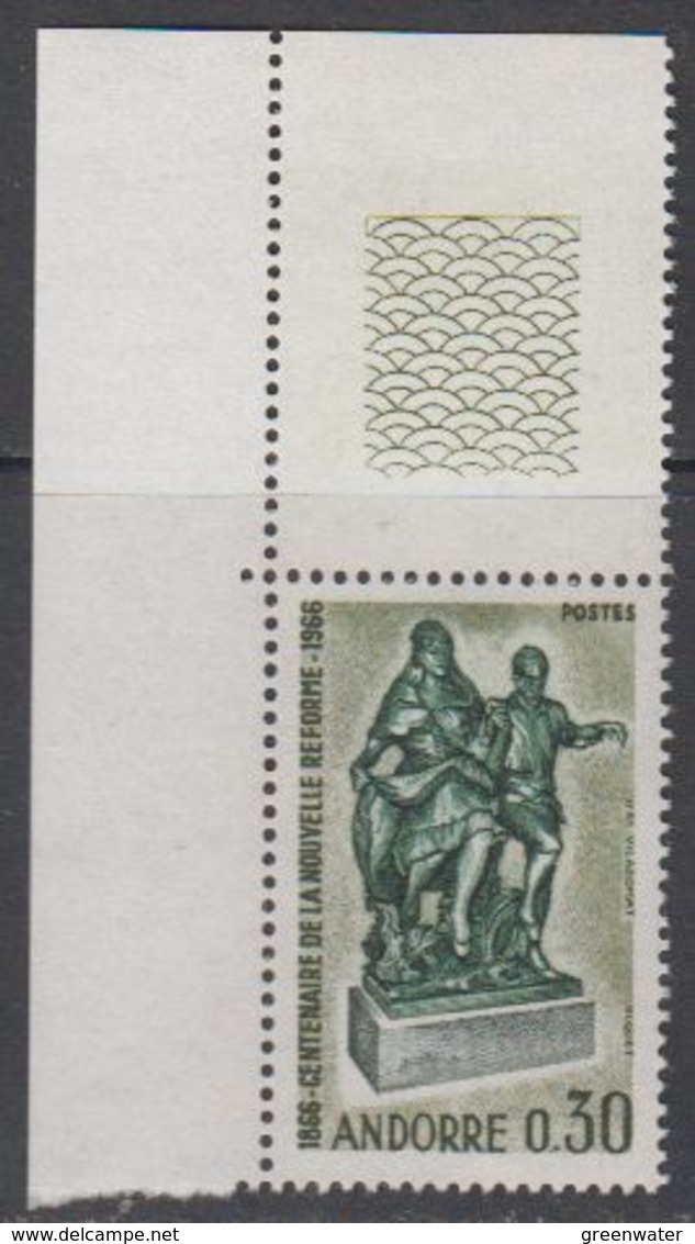 Andorra Fr. 1967 Centenaire De La Nouvelle Reforme 1v (corner) ** Mnh (43890J) - Ongebruikt