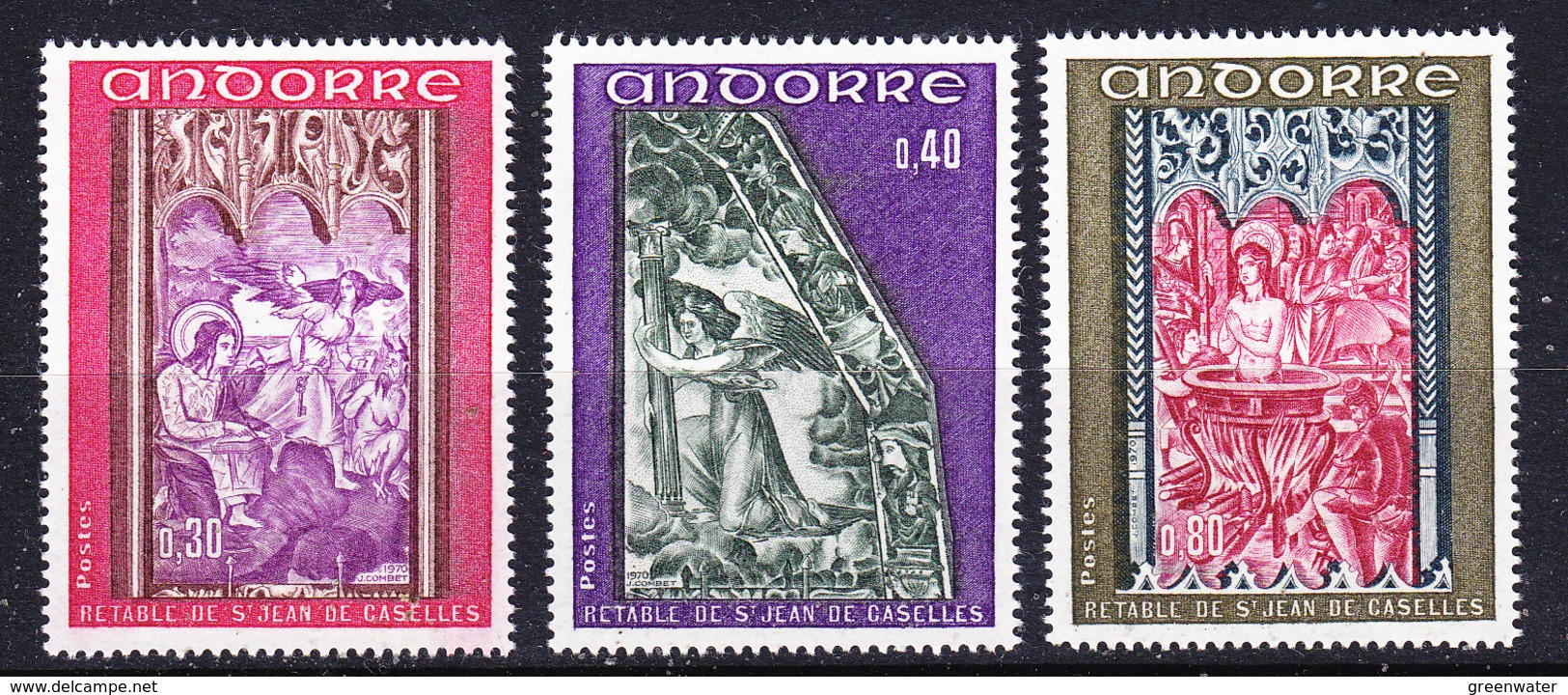 Andorra Fr. 1970 Frescoes 3v  ** Mnh (43892) - Ongebruikt