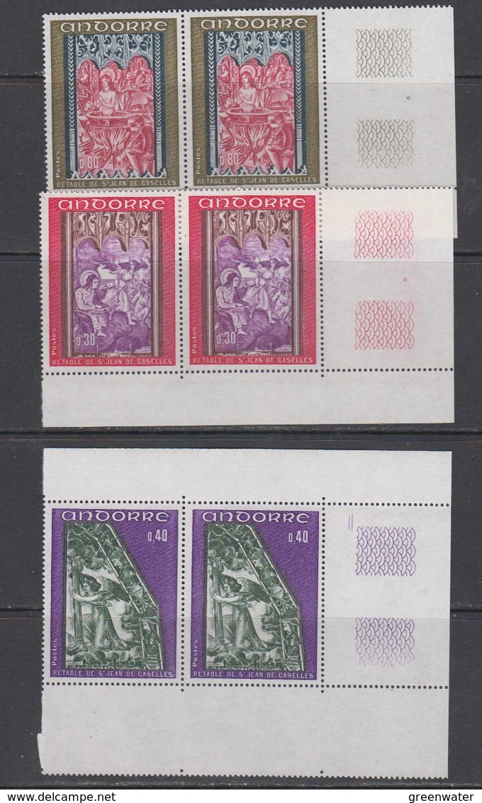 Andorra Fr. 1970 Frescoes 3v (pair)  ** Mnh (43892A) - Ongebruikt