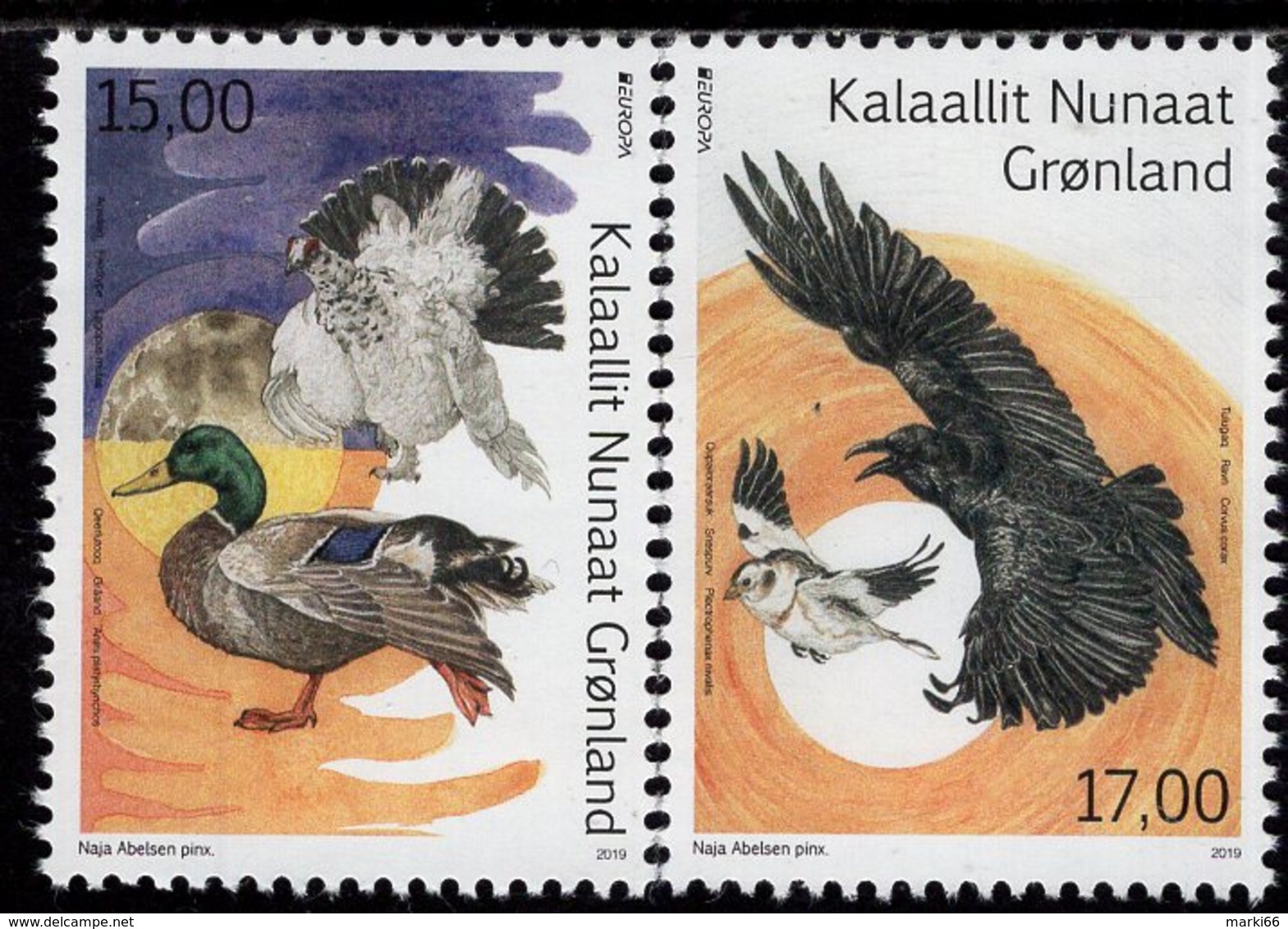 Greenland - 2019 - Europa CEPT - National Birds - Mint Stamp Set - Ungebraucht