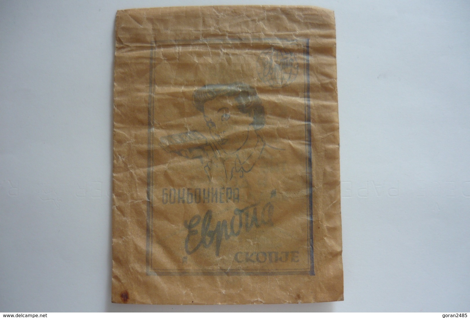 Macedonia, Skoplje, Skopje, Vintage Packaging, Paper Bag, Bonboniera "EVROPA", - Matériel Et Accessoires