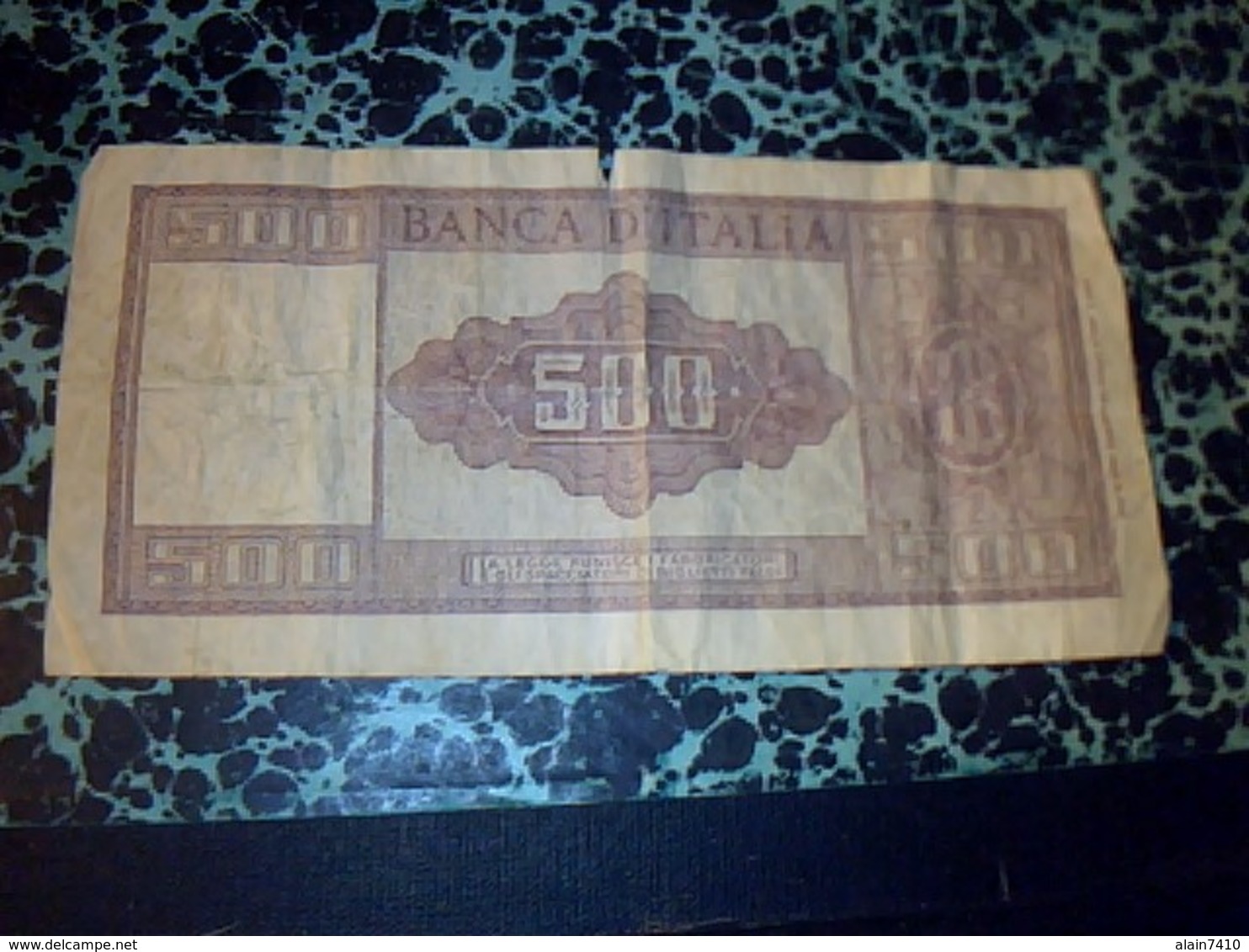 Italie Billet De Banque  De 500 Lires Banca Italia Annèe 1947 BE Ayant Circulé - Autres & Non Classés