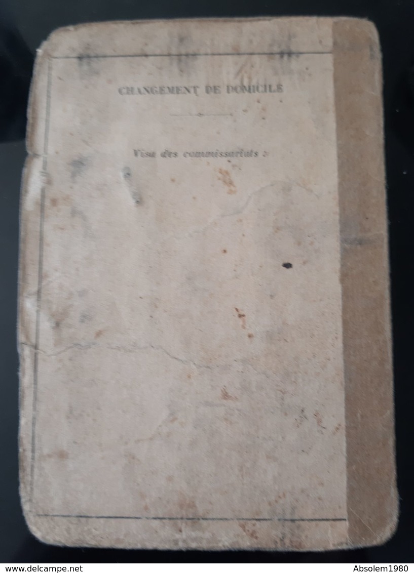 1939 CARTE IDENTITE FISCHER NE A PHILIPPSBOURG 57 MOSELLE DELIVRE A TERNAY ISERE TIMBRE FISCAL TAMPON 38 - Documents Historiques