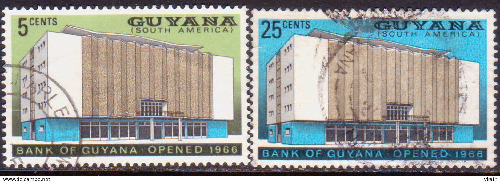 GUYANA 1966 SG 412-13 Compl.set Used Bank Of Guyana - Guyana (1966-...)