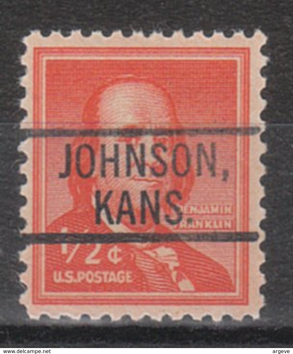 USA Precancel Vorausentwertung Preo, Locals Kansas, Johnson 802 - Vorausentwertungen