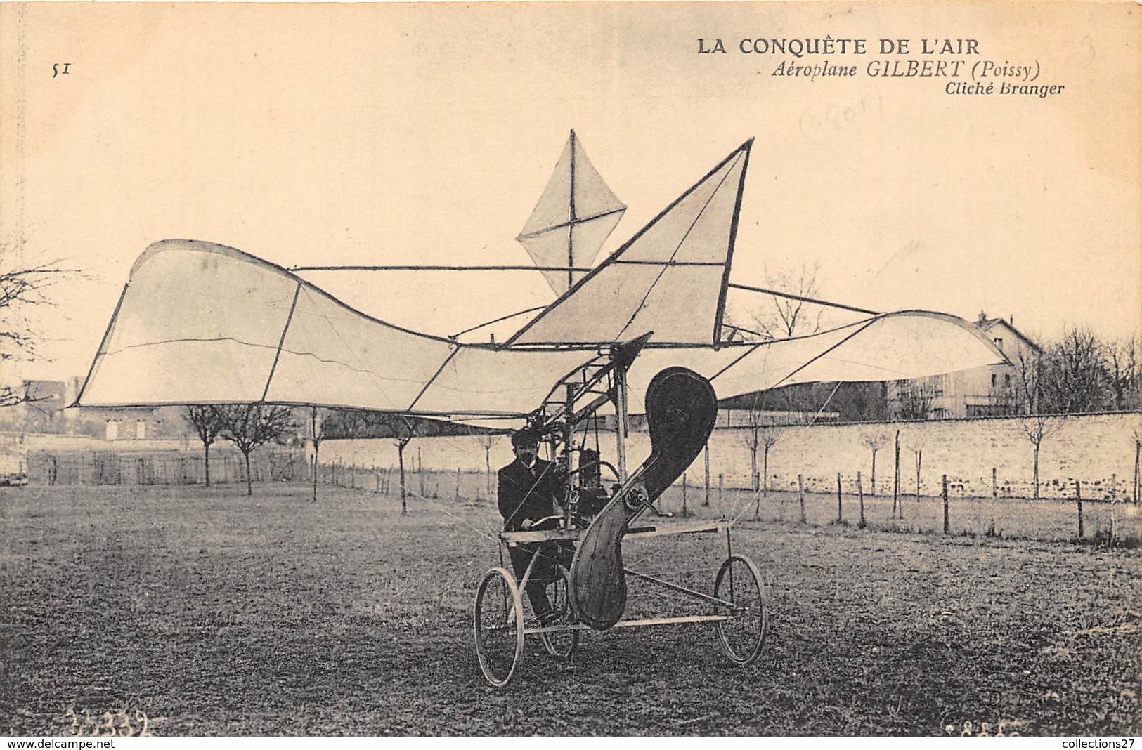 78-POISSY- AEROPLANE GILBERT- LA CONQUETTE DE L'AIR - Poissy