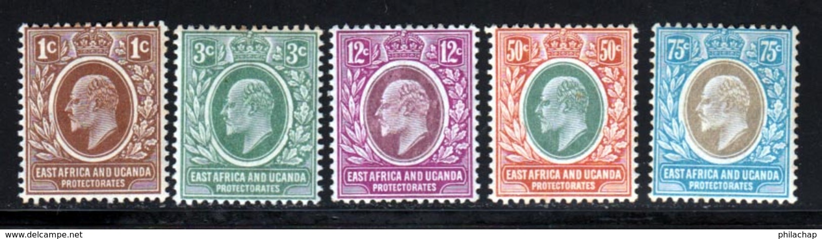 Afrique Orientale 1907 Yvert 124 - 125 - 128 - 131 - 132 * B Charniere(s) - British East Africa