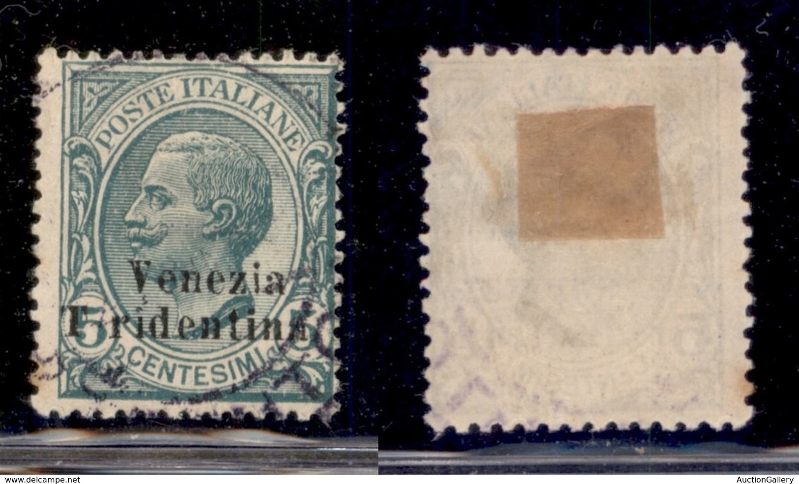 Occupazioni I Guerra Mondiale - Trentino-Alto Adige - 1918 - 5 Cent Leoni (21C) - T Spostata A Sinistra - Usato (120) - Other & Unclassified