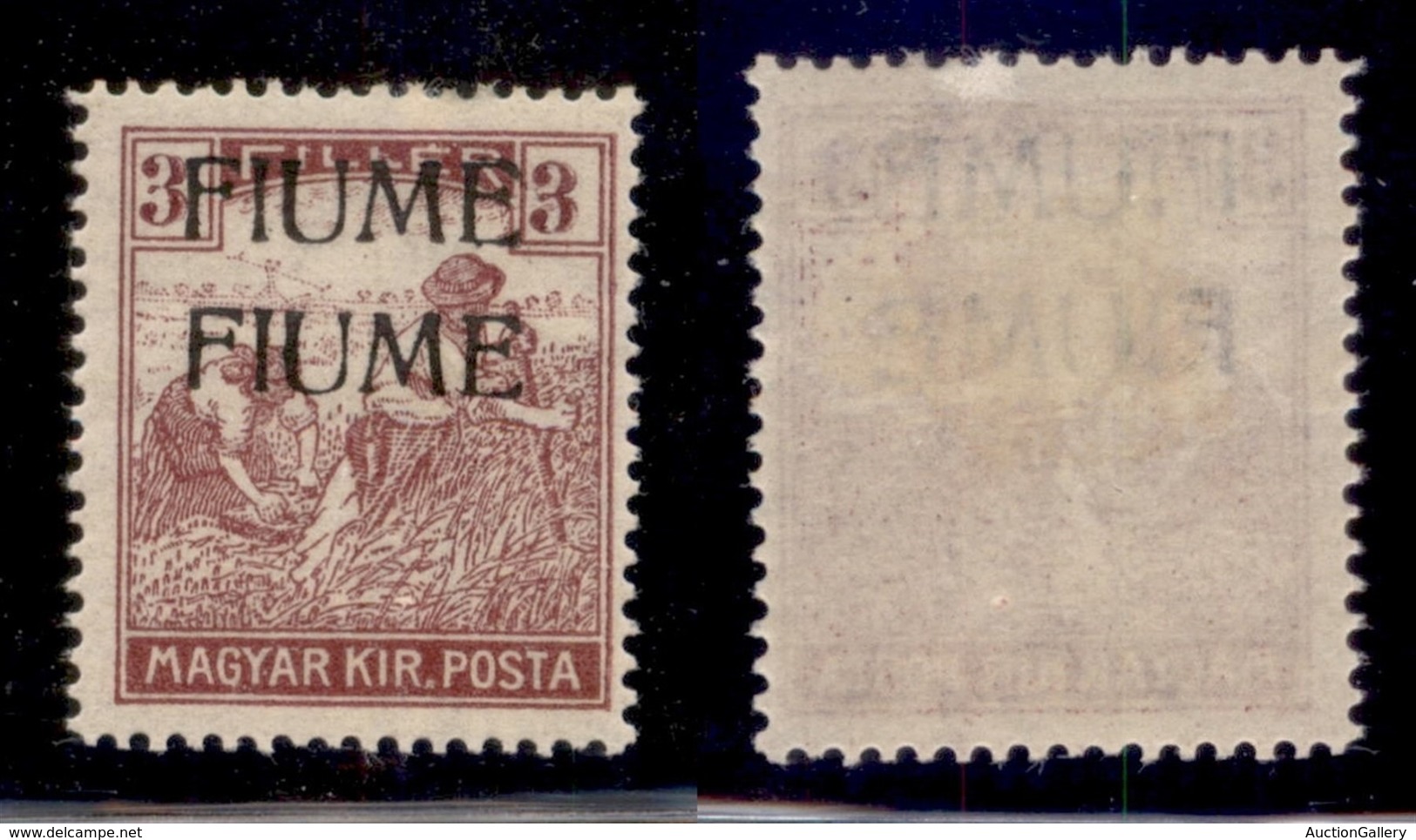 Occupazioni I Guerra Mondiale - Fiume - 1918 - 3 Filler (5b) Con Doppia Soprastampa - Gomma Originale (28) - Other & Unclassified