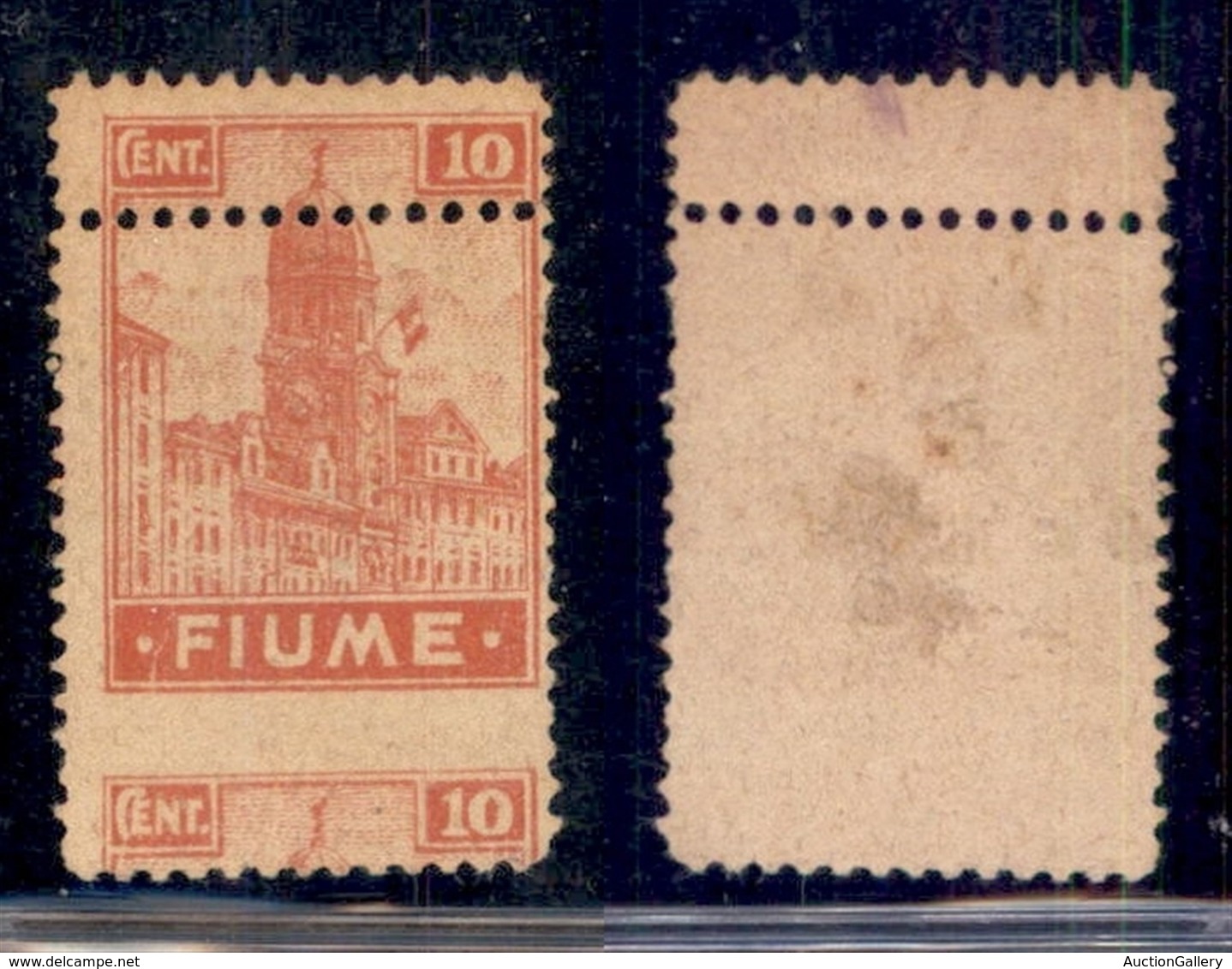 Occupazioni I Guerra Mondiale - Fiume - 1919 - 10 Cent (A 35nb + P) Nuovo Senza Gomma - Dentellatura Spostata In Basso C - Other & Unclassified