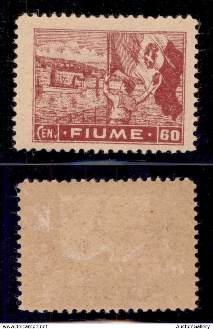 Occupazioni I Guerra Mondiale - Fiume - 1919 - 60 Cent (A 43) - Gomma Originale (65) - Autres & Non Classés