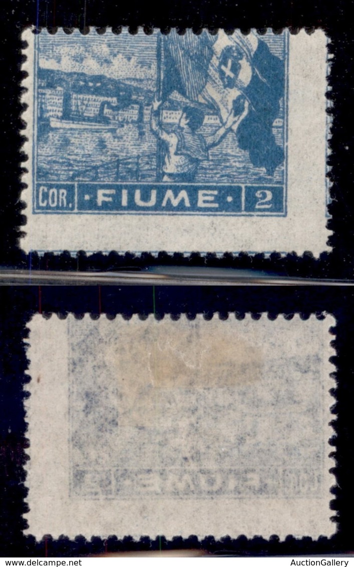 Occupazioni I Guerra Mondiale - Fiume - 1919 - 2 Corone (B 45k) Con Dentellature Spostate - Gomma Originale - Autres & Non Classés