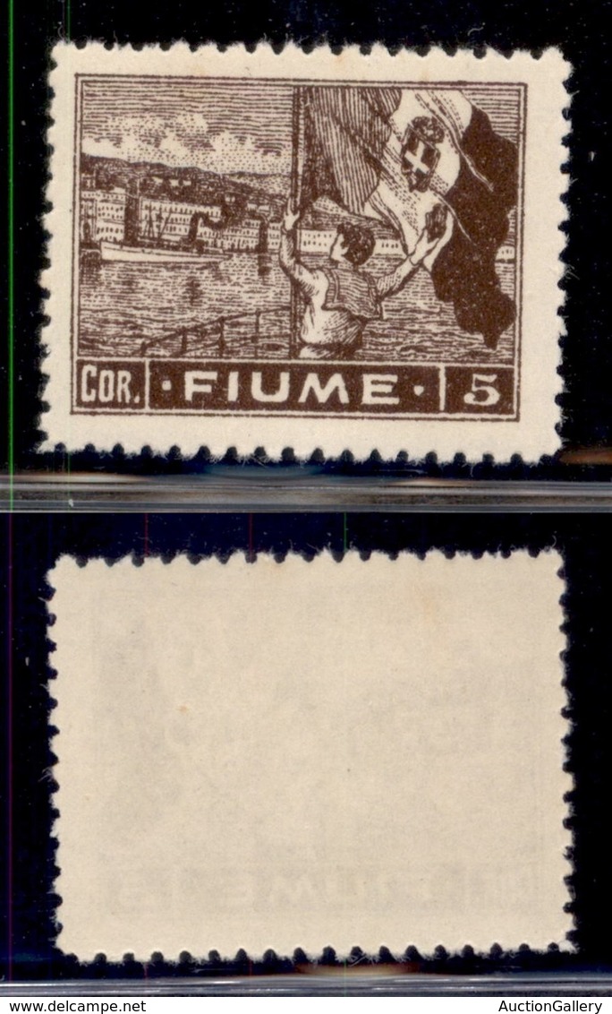 Occupazioni I Guerra Mondiale - Fiume - 1919 - 5 Corone (C 47) - Gomma Integra (125) - Autres & Non Classés