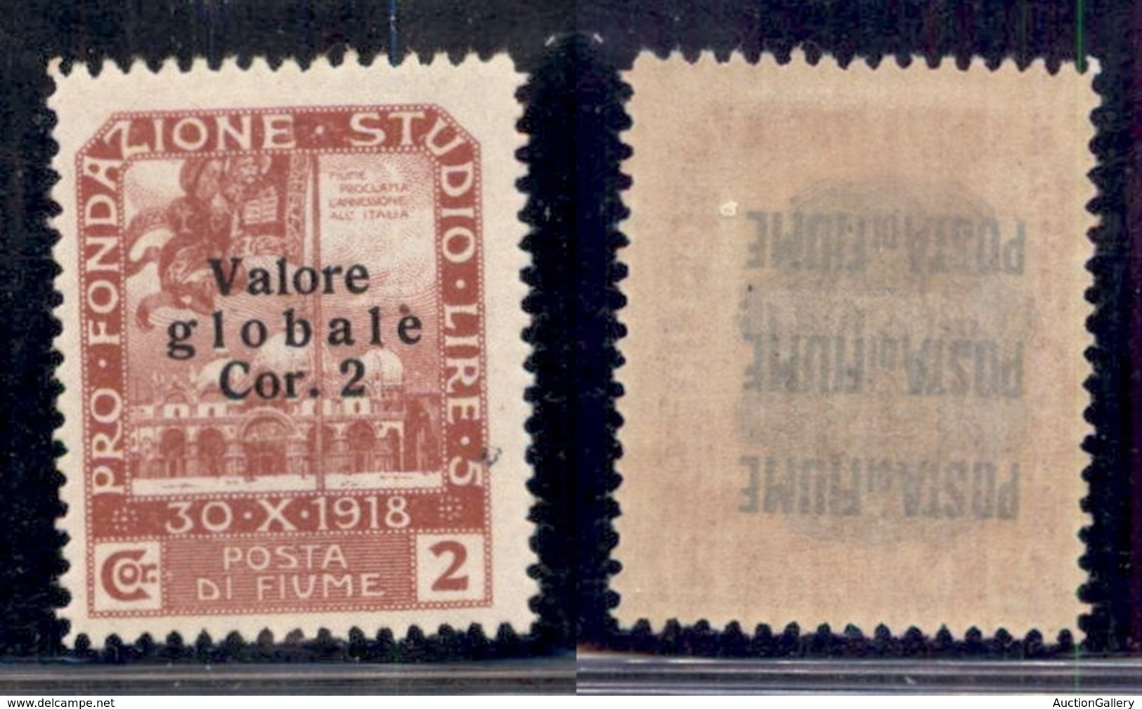 Occupazioni I Guerra Mondiale - Fiume - 1920 - 2 Su 2 Corone Valore Globale (108) - Gomma Originale (35) - Other & Unclassified