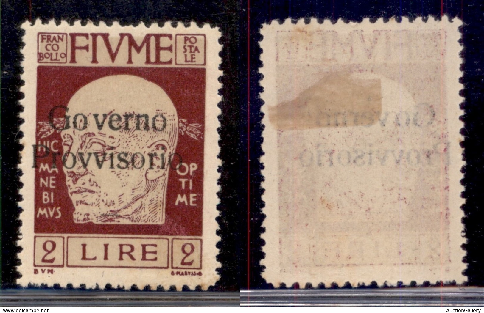 Occupazioni I Guerra Mondiale - Fiume - 1921 - 2 Lire Governo Provvisorio (160) - Gomma Originalea - Other & Unclassified