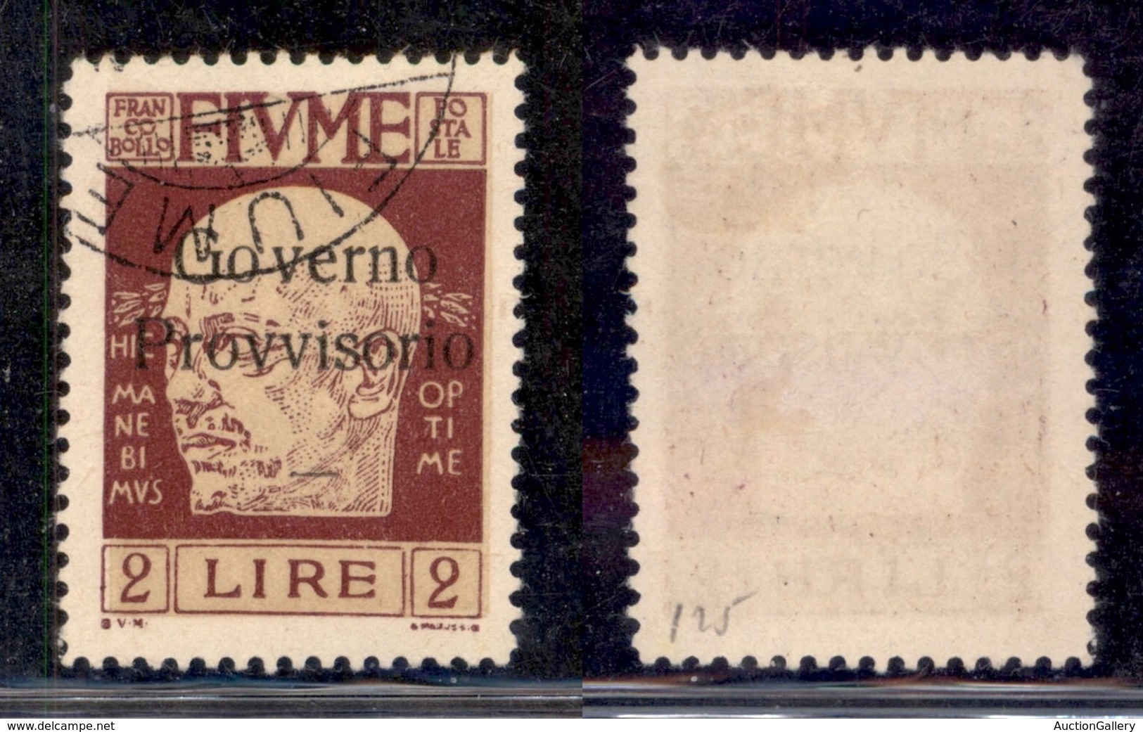 Occupazioni I Guerra Mondiale - Fiume - 1921 - 2 Lire Governo Provvisorio (160) Usato (135) - Autres & Non Classés