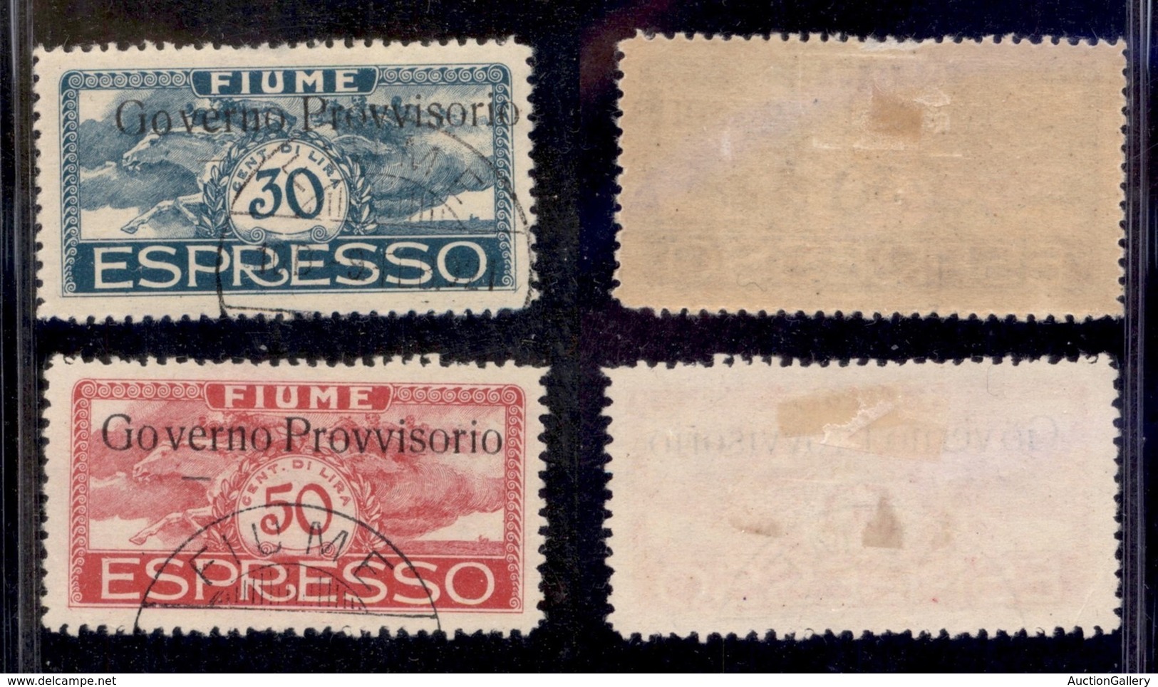 Occupazioni I Guerra Mondiale - Fiume - 1921 - Espressi - Governo Provvisorio (5/6) - Serie Completa Usata (25) - Autres & Non Classés