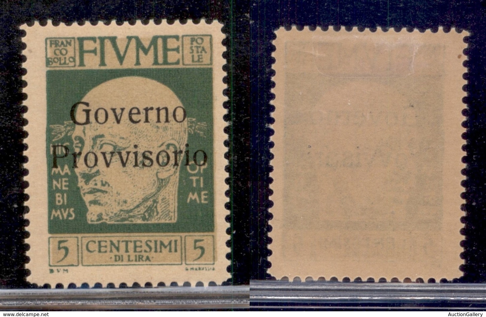 Occupazioni I Guerra Mondiale - Fiume - 1921 - 5 Cent Governo Provvisorio (177) - Gomma Originale (70) - Autres & Non Classés