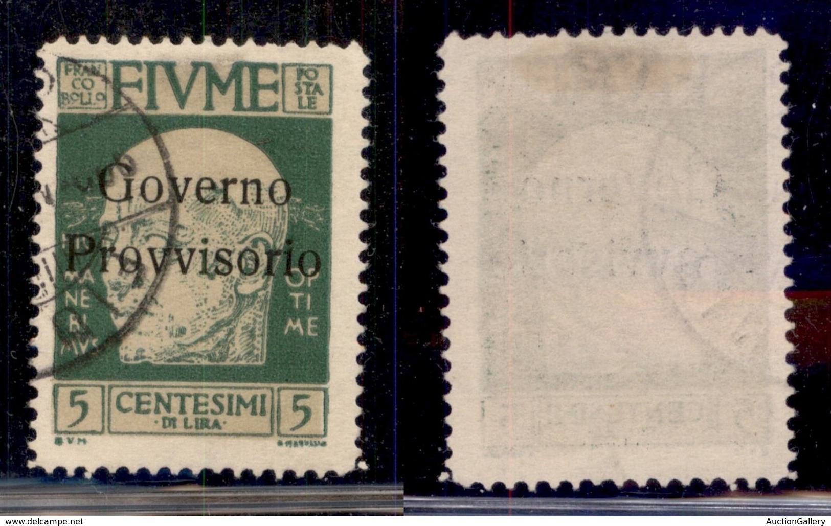 Occupazioni I Guerra Mondiale - Fiume - 1921 - 5 Cent Governo Provvisorio (177) Usato (80) - Other & Unclassified